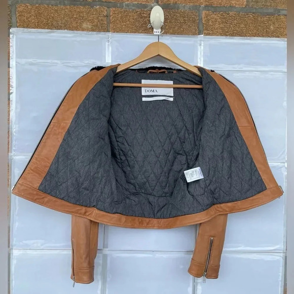 Doma leather lamb tan jacket size medium - Picture 17 of 17